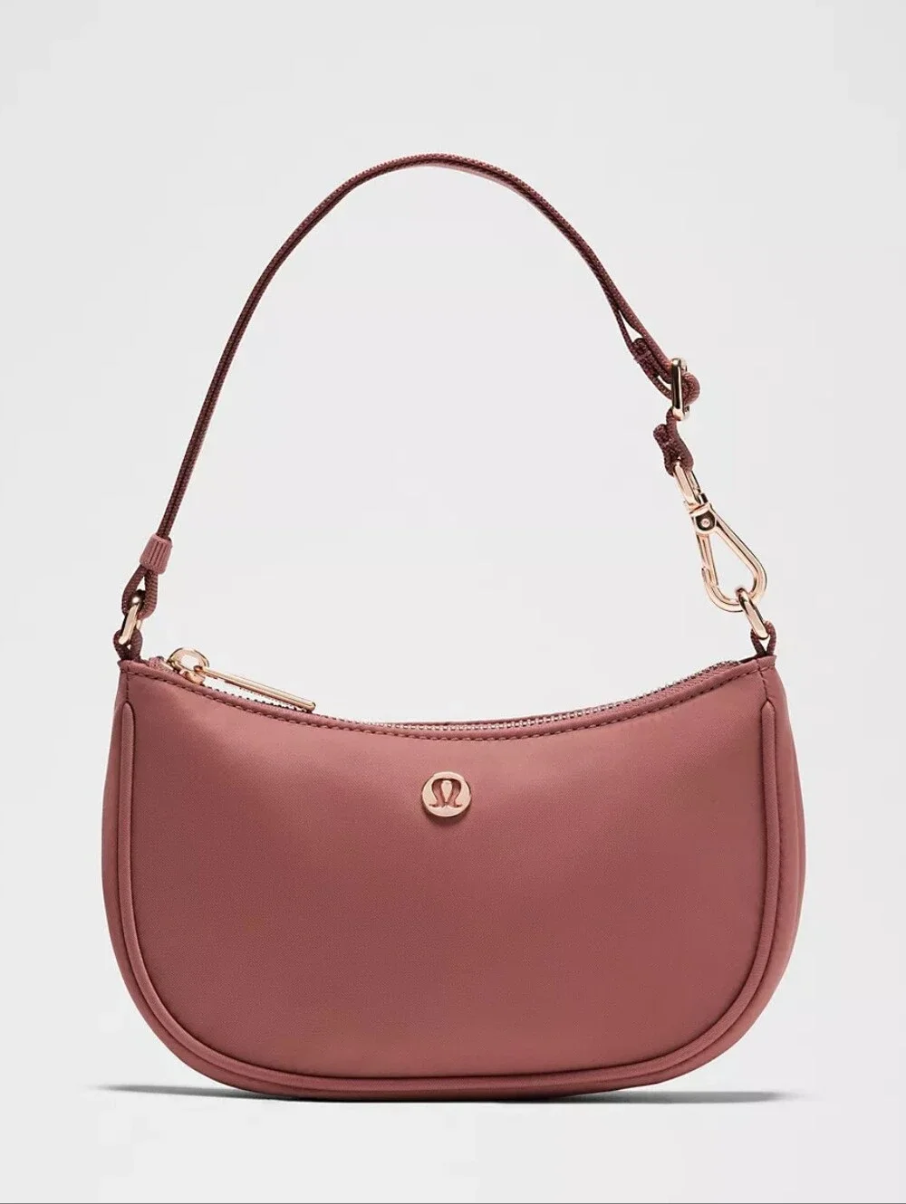 Lululemon City Essentials Mini Shoulder Bag Dusk Pink Mauve W/ Rose Gold Hardwar